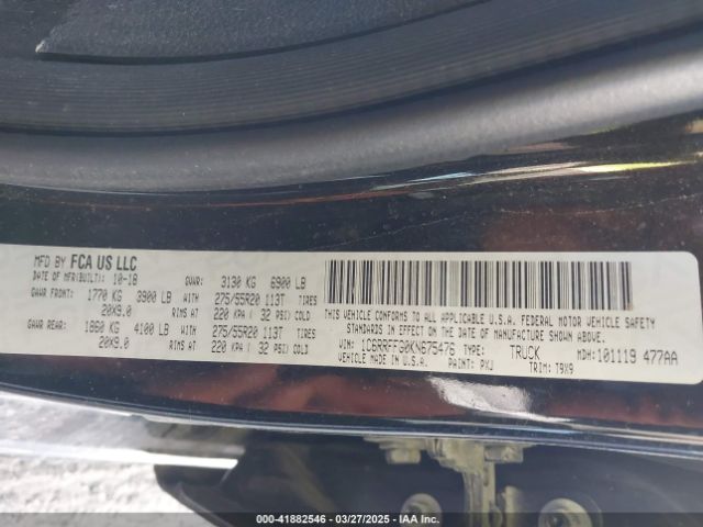 1C6RRFFG0KN675476 RAM 1500 Big Horn/lone Star  4x4 5'7 Box