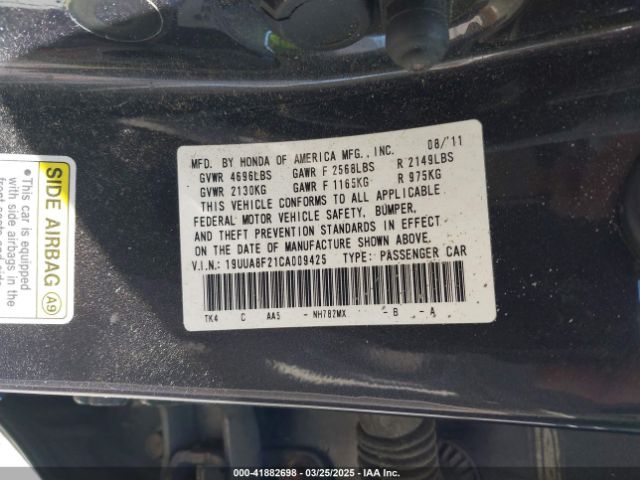 2012 ACURA TL 19UUA8F21CA009425 Photo 8