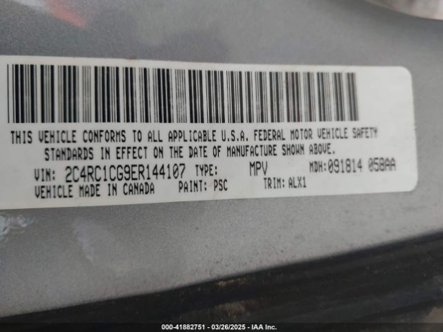 2C4RC1CG9ER144107 Chrysler Town & Country Touring-l