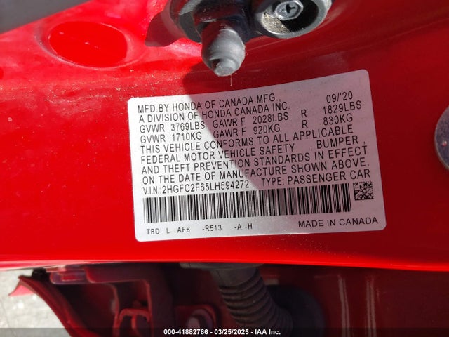 2HGFC2F65LH594272 Honda Civic Lx