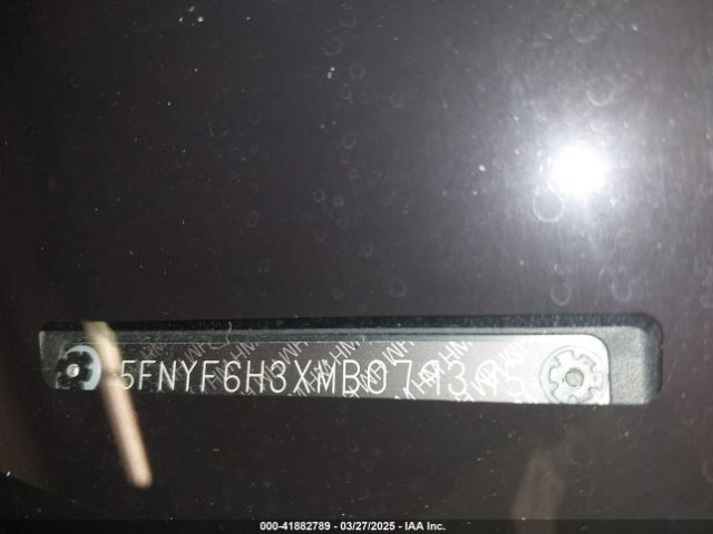 5FNYF6H3XMB079395 Honda Pilot Awd Ex