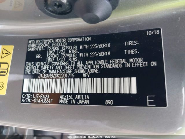 JTJBARBZ0K2201715 Lexus NX 300