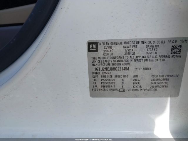 3GTU2NEJ0HG221454 GMC Sierra 1500 Slt