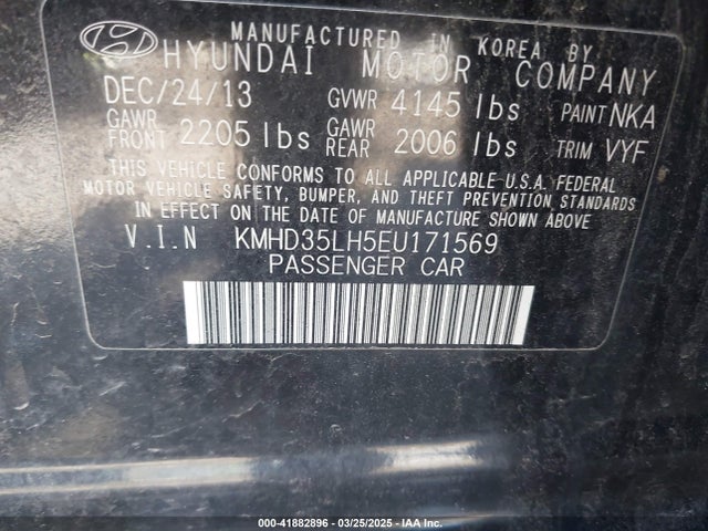 KMHD35LH5EU171569 Hyundai ELANTRA GT