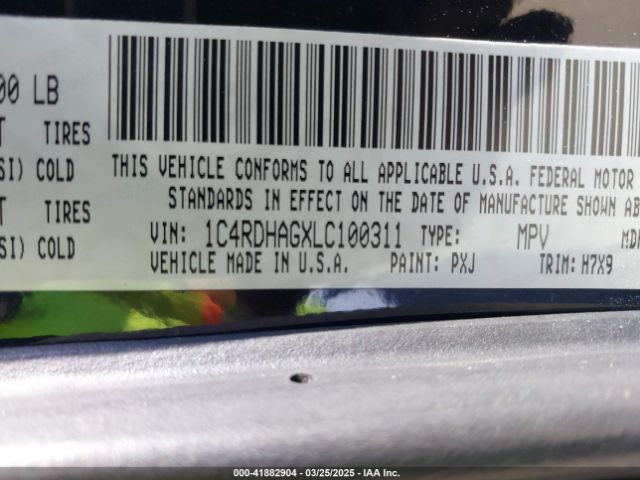 2020 DODGE DURANGO 1C4RDHAGXLC100311 Photo 8