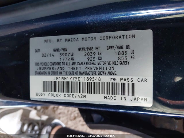 JM1BM1K75E1189548 Mazda Mazda3 I Sport
