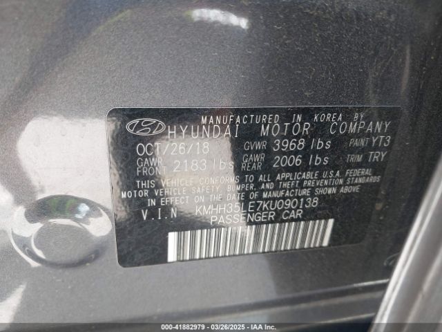 KMHH35LE7KU090138 Hyundai ELANTRA GT