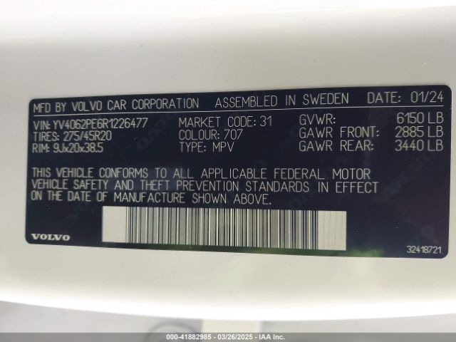 YV4062PE6R1226477 Volvo Xc90 B6 Plus Bright Theme 7-seater