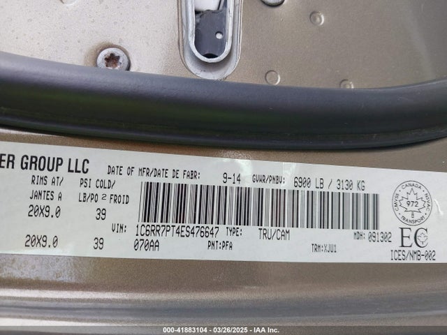RAM 1500 2014 1C6RR7PT4ES476647 Image 9