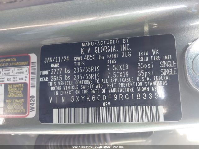5XYK6CDF9RG183350 KIA Sportage X-line