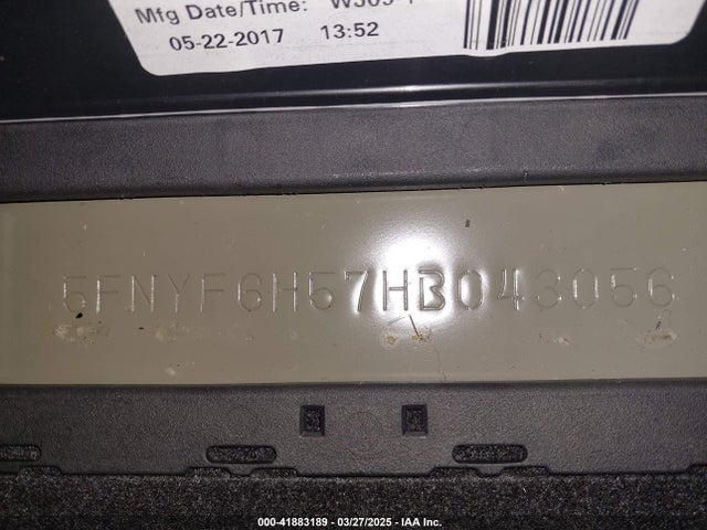 5FNYF6H57HB043056 Honda Pilot Ex-l