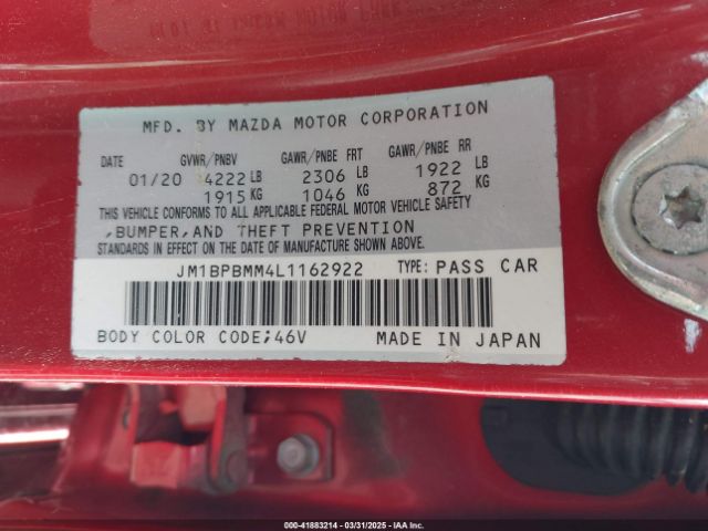 JM1BPBMM4L1162922 Mazda Mazda3 Hatchback Preferred Package