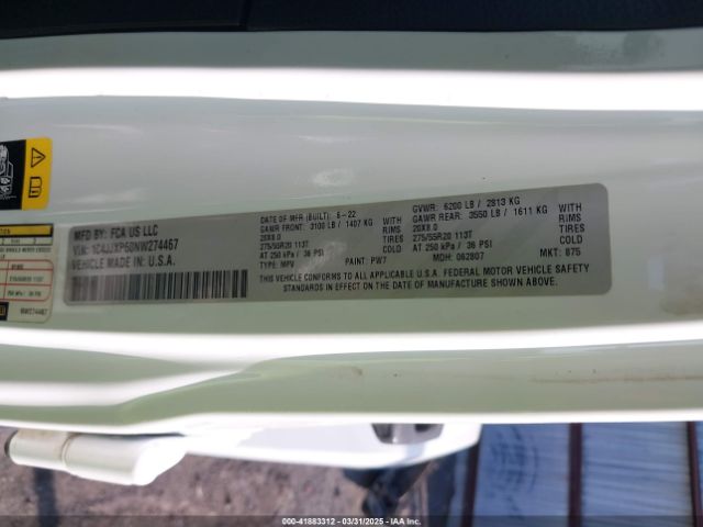 1C4JJXP60NW274467 Jeep Wrangler 4xe Unlimited Sahara 4x4