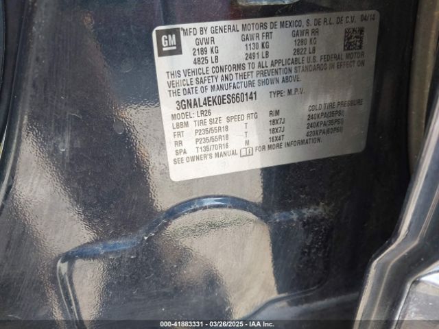 3GNAL4EK0ES660141 Chevrolet Captiva Sport Ltz