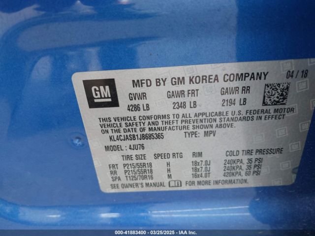 KL4CJASB1JB685365 Buick Encore Preferred