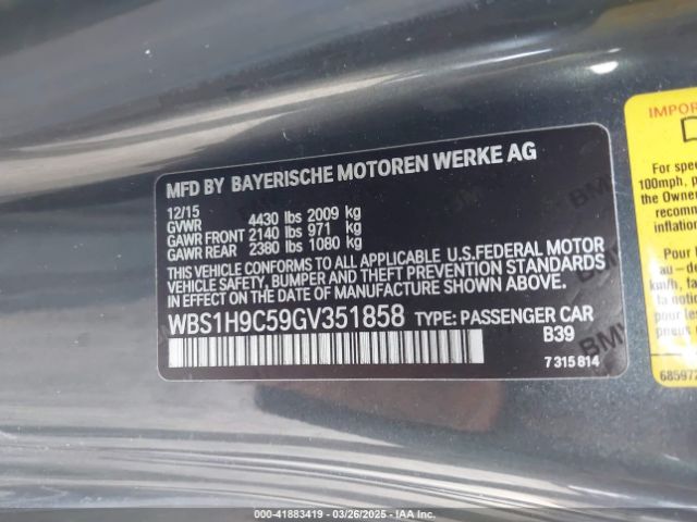 WBS1H9C59GV351858 BMW M2