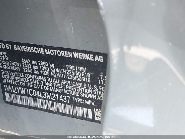 WMZYW7C04L3M21437 Mini Countryman Cooper S