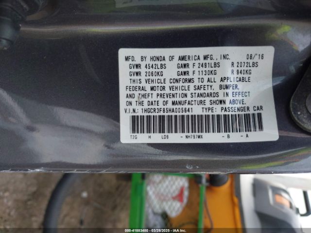 1HGCR3F85HA005641 Honda Accord Ex-l V6