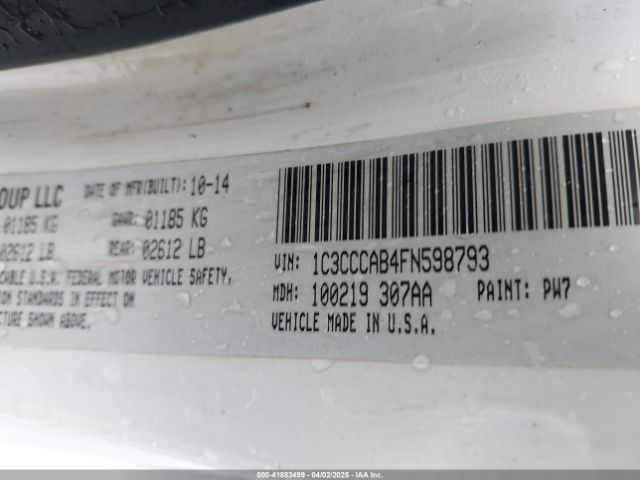 1C3CCCAB4FN598793 Chrysler 200 Limited