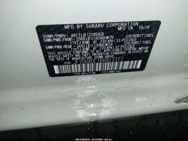 JF2GUADC1RH913377 Subaru Crosstrek Premium