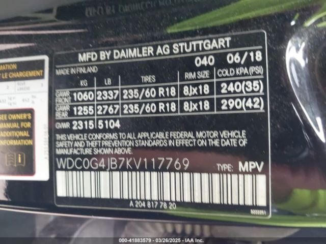 WDC0G4JB7KV117769 Mercedes-Benz GLC 300