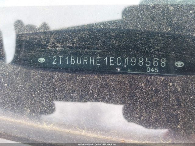 2T1BURHE1EC198568 Toyota COROLLA LE