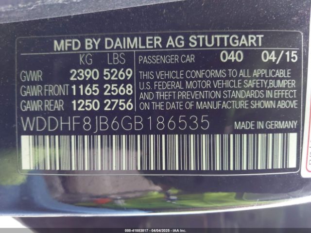 WDDHF8JB6GB186535 Mercedes-Benz E 350 4matic