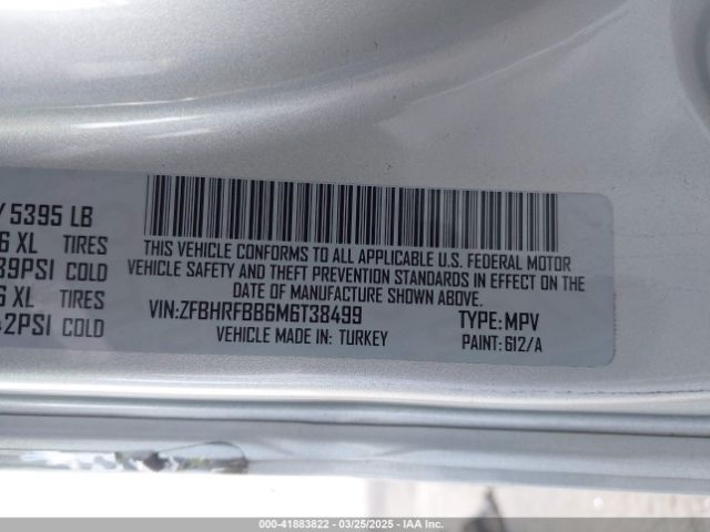 ZFBHRFBB6M6T38499 RAM Promaster City Slt