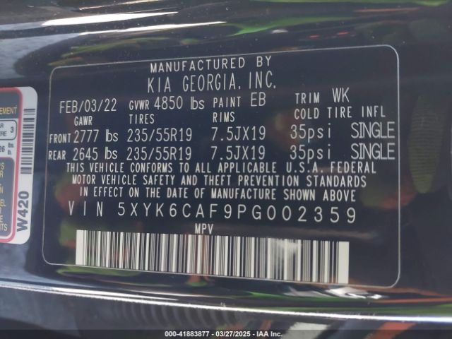 5XYK6CAF9PG002359 KIA Sportage X-line