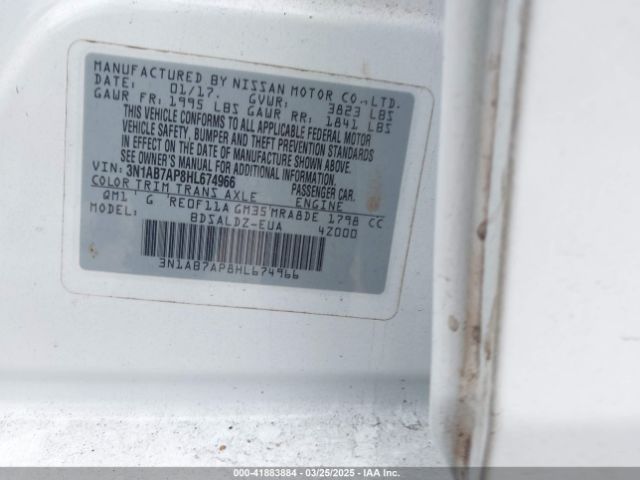 3N1AB7AP8HL674966 Nissan SENTRA SV