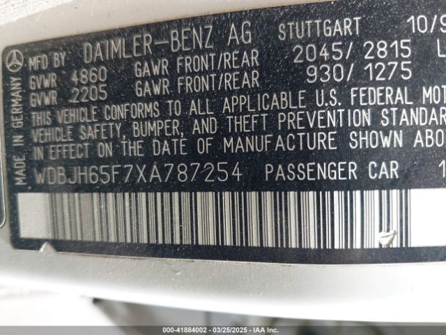1999 MERCEDES-BENZ E 320 WDBJH65F7XA787254 Photo 8
