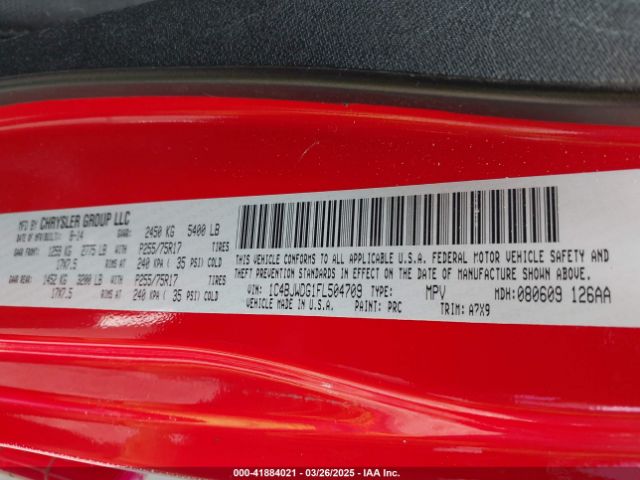 1C4BJWDG1FL504709 Jeep Wrangler Unlimited Sport