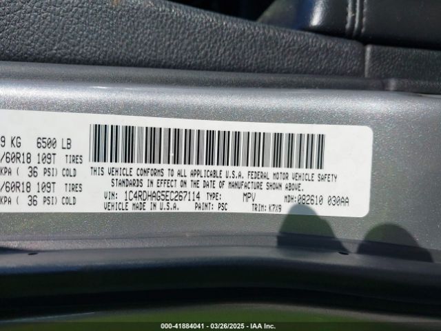 1C4RDHAG5EC267114 Dodge Durango Sxt