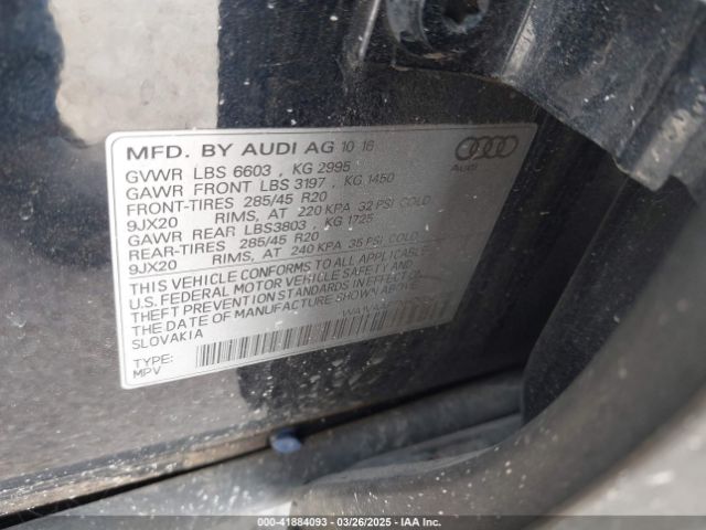 WA1VAAF7XHD032708 Audi Q7 3.0t Premium