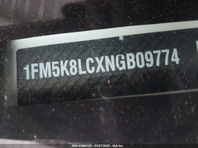 1FM5K8LCXNGB09774 Ford Explorer King Ranch
