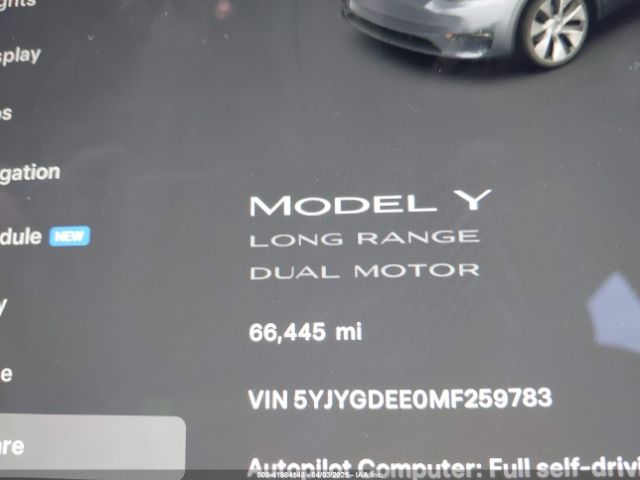 5YJYGDEE0MF259783 Tesla Model Y Long Range Dual Motor All-wheel Drive