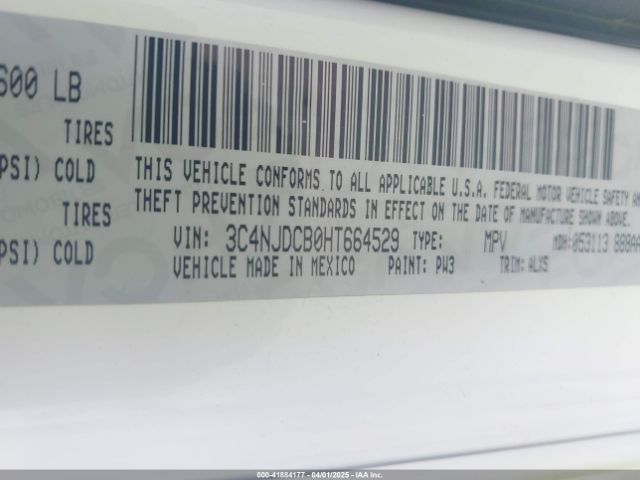 3C4NJDCB0HT664529 Jeep New Compass Limited 4x4