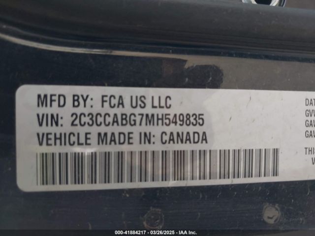 2C3CCABG7MH549835 Chrysler 300 300s