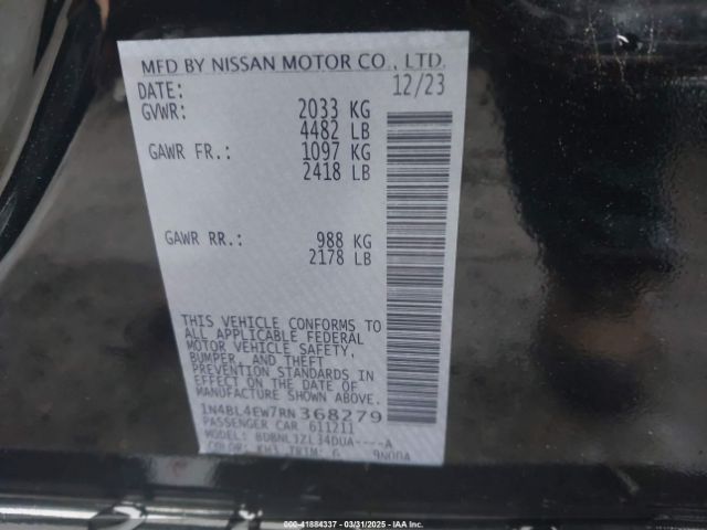 2024 NISSAN ALTIMA 1N4BL4EW7RN368279 Photo 8