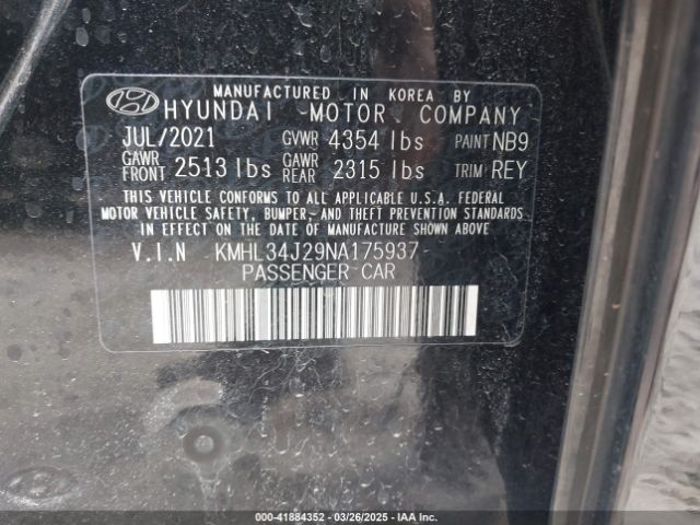 KMHL34J29NA175937 Hyundai Sonata Limited