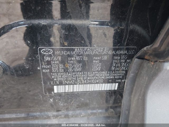 5NMZU3LB4JH102400 Hyundai Santa Fe Sport 2.4l