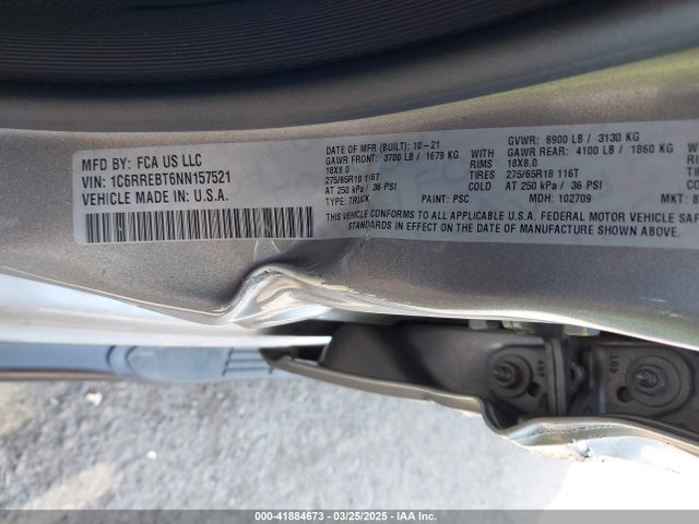 1C6RREBT6NN157521 RAM 1500