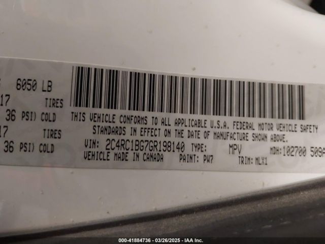 2016 CHRYSLER TOWN & COUNTRY 2C4RC1BG7GR198140 Photo 8