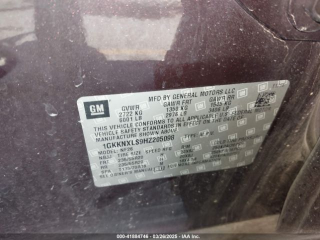 1GKKNXLS9HZ205098 GMC Acadia Denali