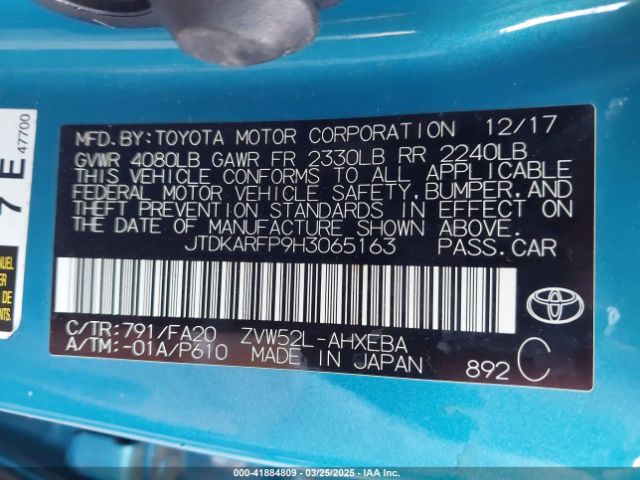 JTDKARFP9H3065163 Toyota Prius Prime Plus