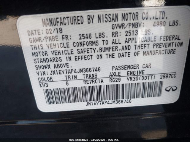 JN1EV7AP4JM366746 Infiniti Q50 3.0t Luxe