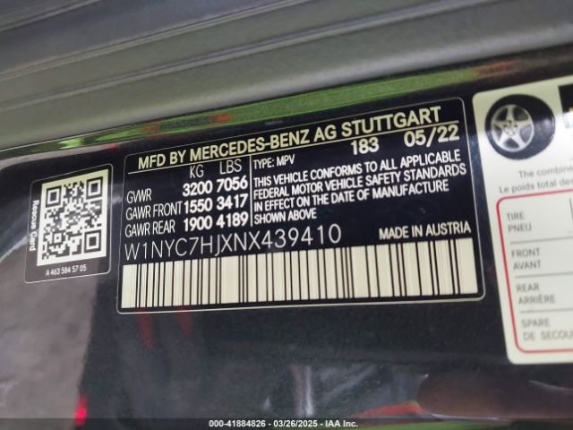 W1NYC7HJXNX439410 Mercedes-Benz m176