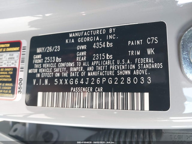 5XXG64J26PG228033 KIA K5 Gt-line