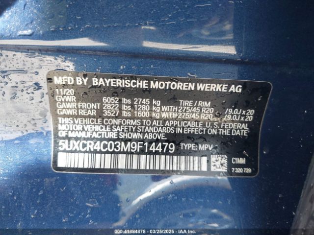 5UXCR4C03M9F14479 BMW X5 Sdrive40i