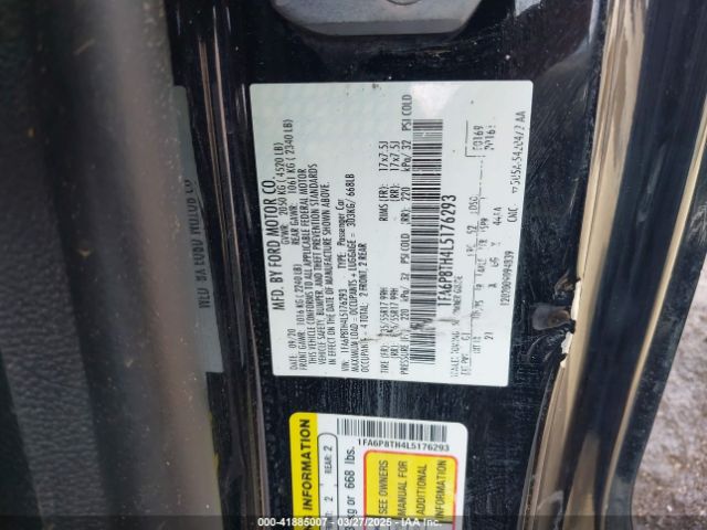 1FA6P8TH4L5176293 Ford Mustang Ecoboost Fastback